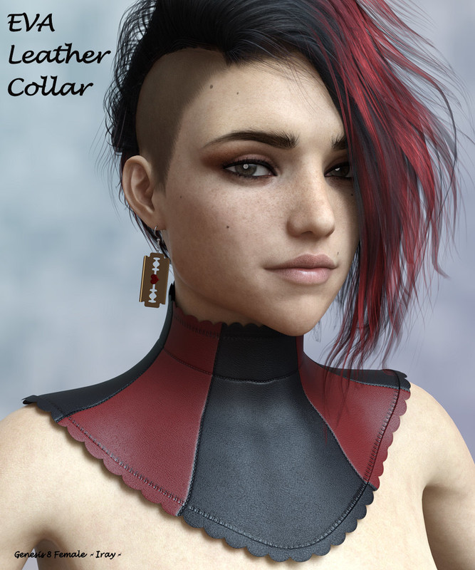 Eva Leather Collar for Genesis 8 Female Eva Leather Collar for Genesis 8 Female