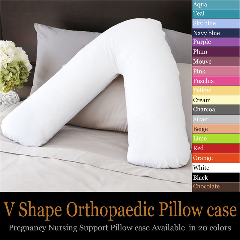 Back Neck Nursing V Shaped Support Pillow Case Pregnancy Reading Orthopaedic