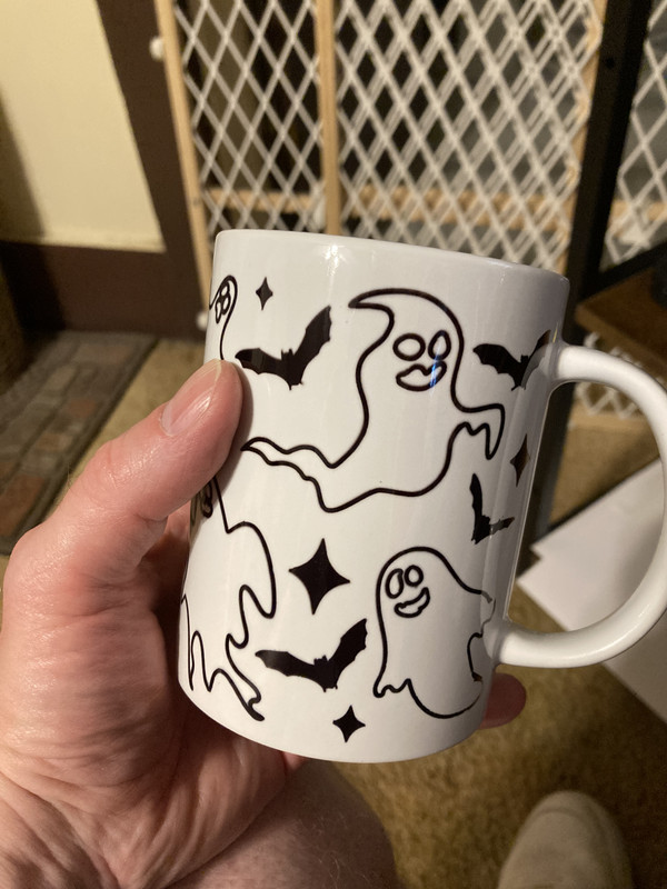 handcrafted ghost mug