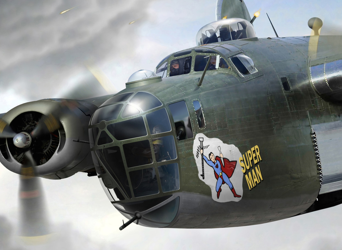 Superman B 24 Liberator Nose Art