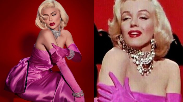 Kylie Jenner menciptakan kembali salah satu dari penampilan Marilyn Monroe yang paling ikonik. (Instagram/kyliejenner)