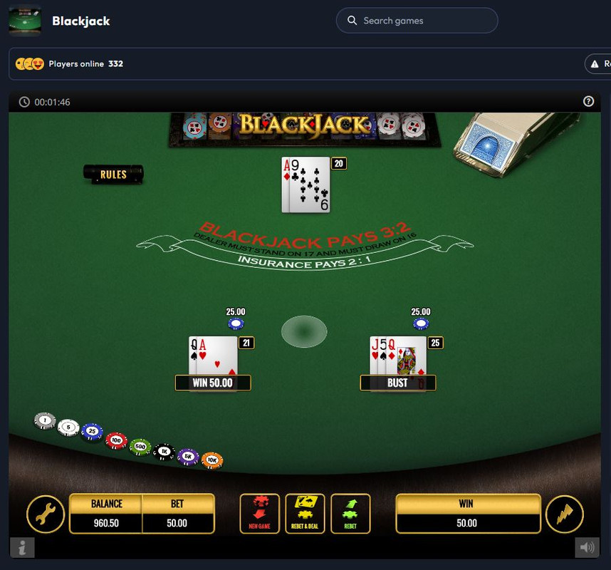 Split any hand and win (blackjack)