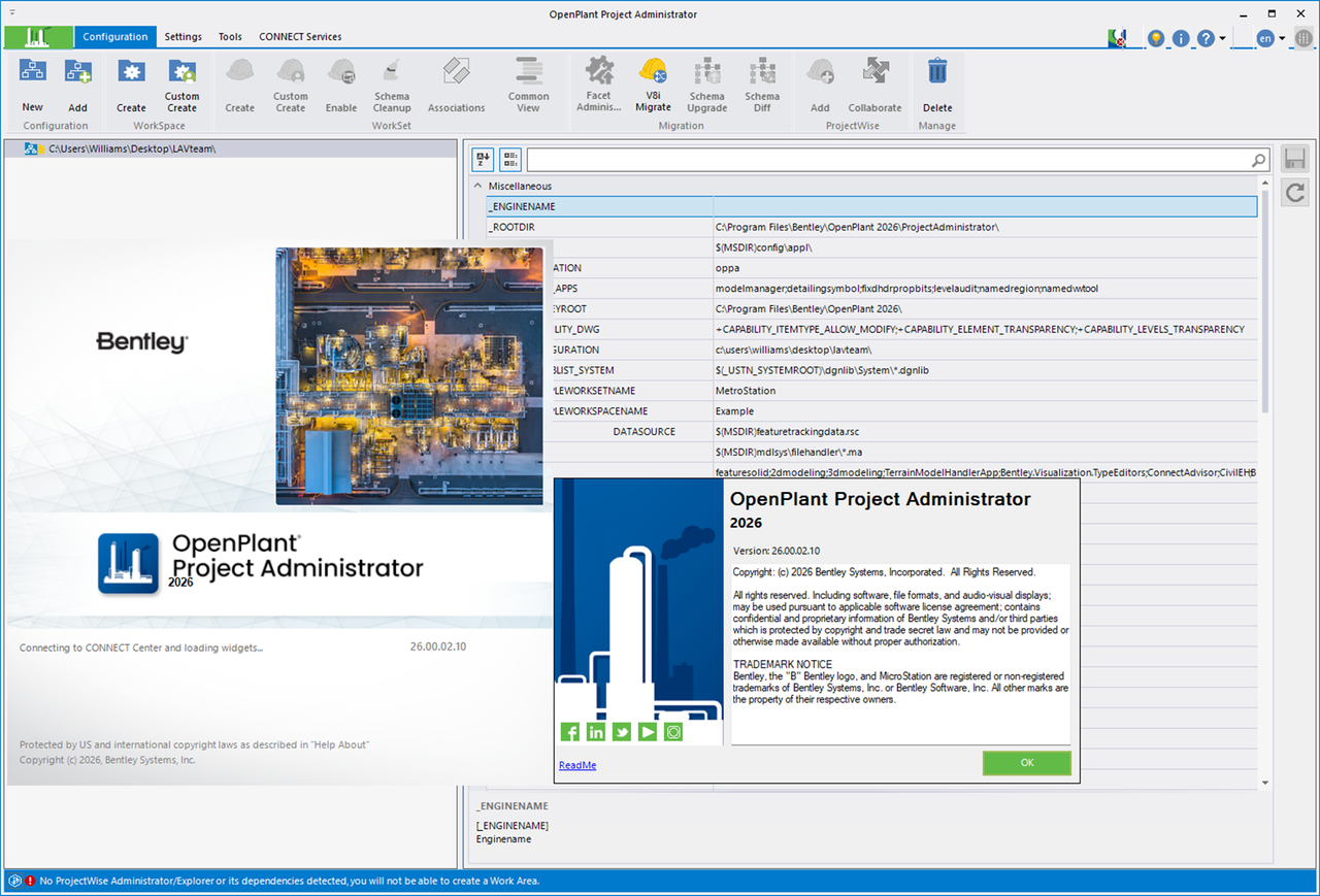 Working with Bentley OpenPlant Project Administrator 2026 v26.00.02.10 full