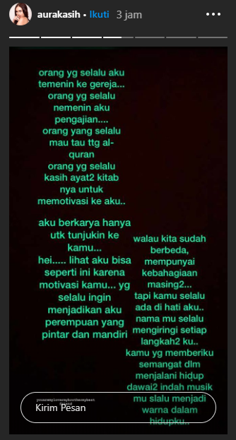Postingan Aura Kasih tentang Glenn Fredly