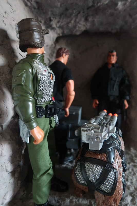 Smugglers caught checking their stolen loot by Action Man and his grizzly bear. 5-C221349-5172-41-A6-A893-B367-AD0-AD545