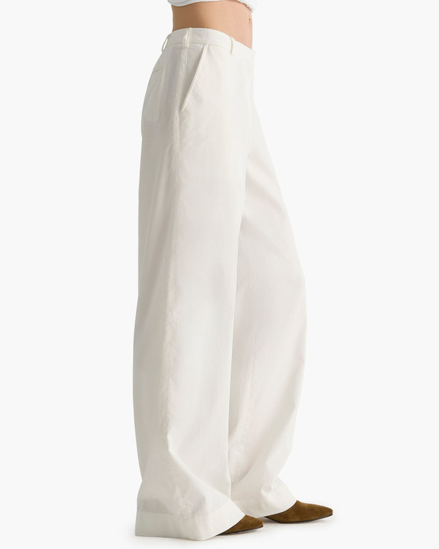 W64WB202 CORDUROY WIDE LEG PANT CHALK PS26 0035