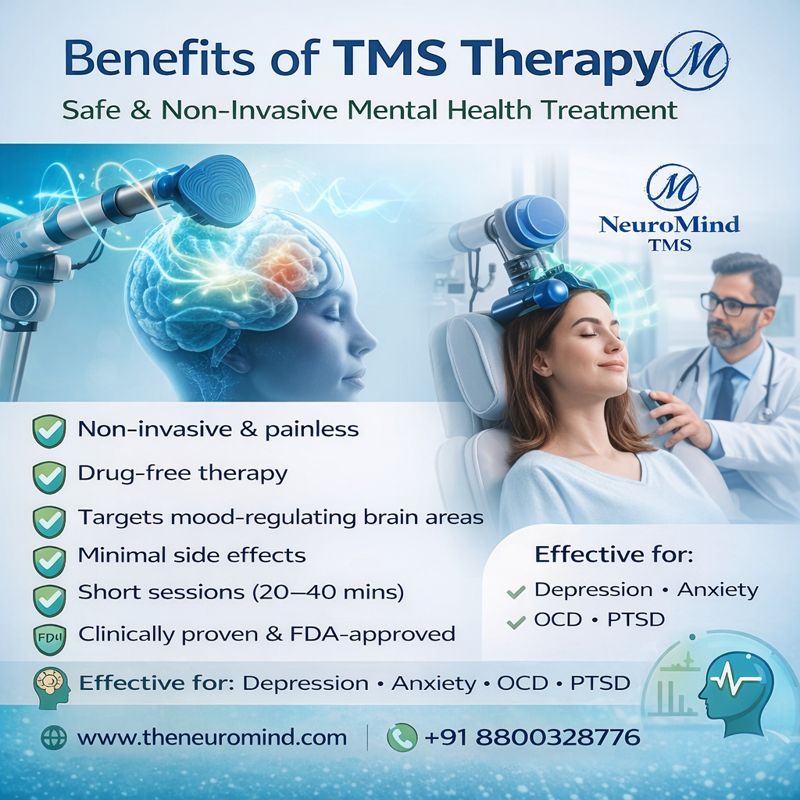 Benefits of TMS Therapy Safe Non Invasive Mental Health Treatment