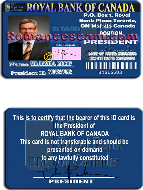 ID CARD ROYAL BANK OF CANADA