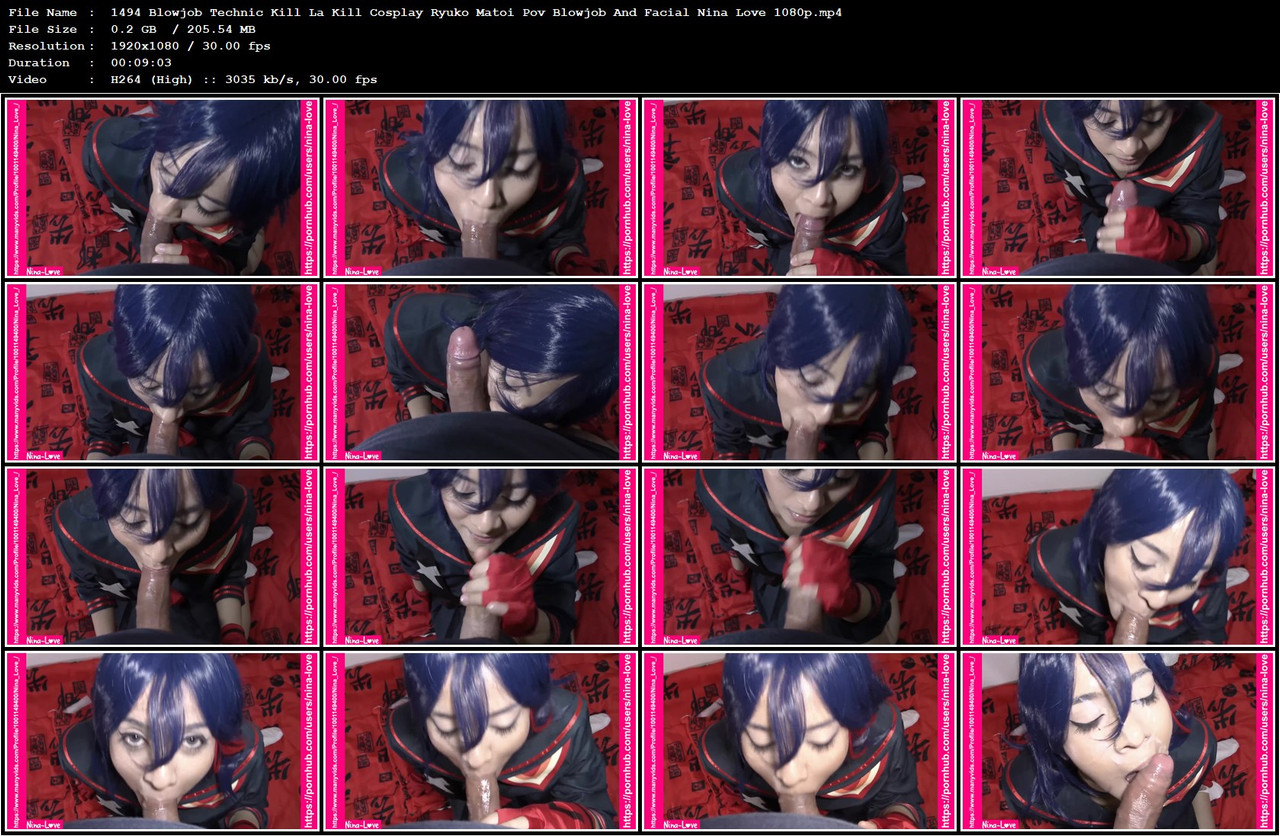 1494 Blowjob Technic Kill La Kill Cosplay Ryuko Matoi Pov Blowjob And Facial Nina Love 1080p mp4
