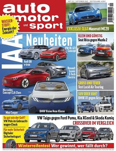 Cover: Auto Motor und Sport Magazin No 20 vom 07  September 2023