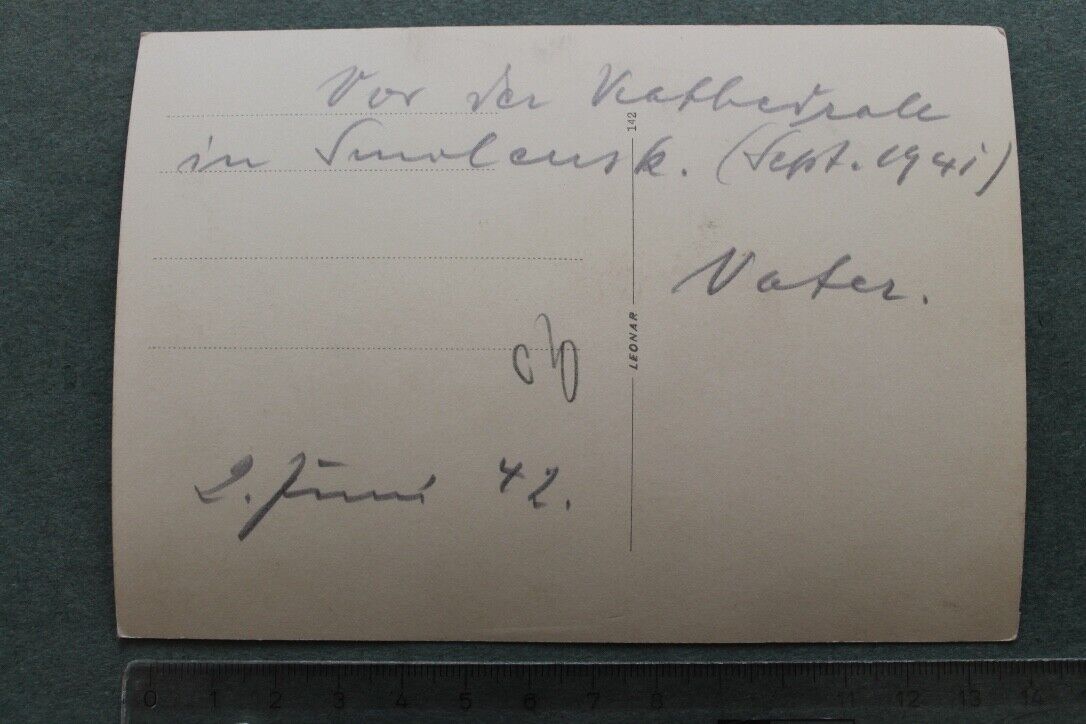 Foto Photo AG Wehrmacht General Panzer Tank 1941 Kathedrale Smolensk Russland (2)