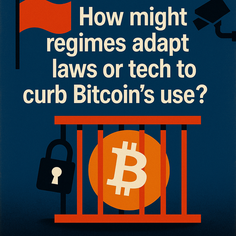 How might regimes adapt laws or tech to curb Bitcoin's use