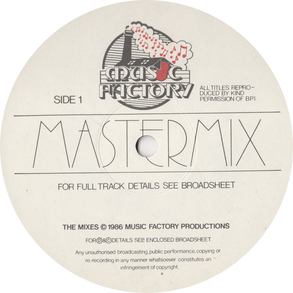 18/02/2023 - Various – Music Factory Mastermix - Issue No. 1 (2 x Vinyl, 12", 45 RPM, Partially Mixed)(	Music Factory – MFMM 1)   1986 R-4208192-1643302502-9565
