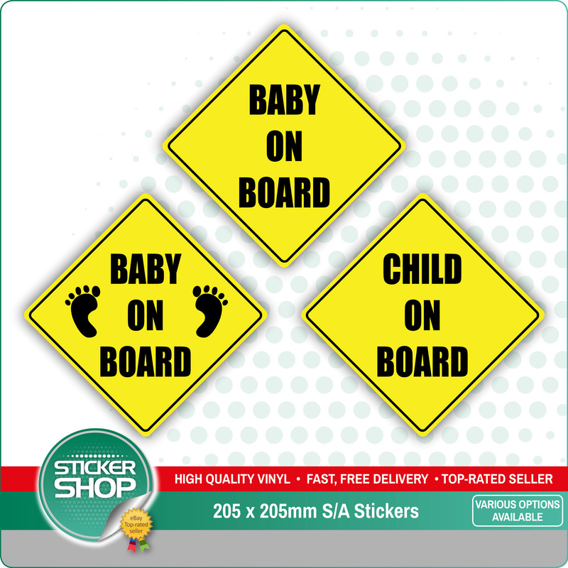 BABY ON BOARD CHILD SAFETY STICKER CAR VEHICLE SIGNS CHILD ON BOARD