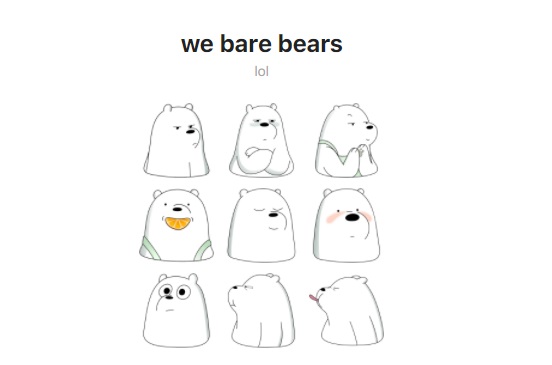 Stiker bergerak WA We Bare Bears