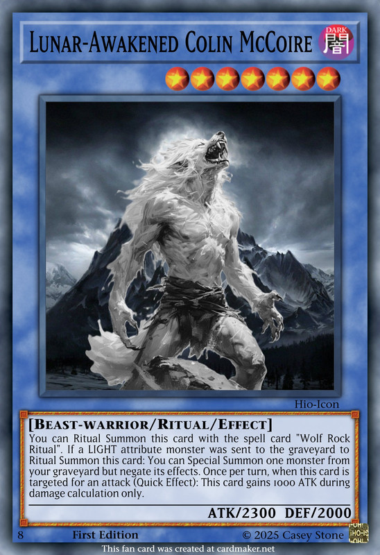 Colin McCoire Ritual Card Yugioh