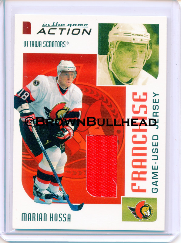 2003-04 ITG Action Jerseys #M-261 [Marian Hossa] [Ottawa Senators] [Franchise] [~100] [swatch=red] a