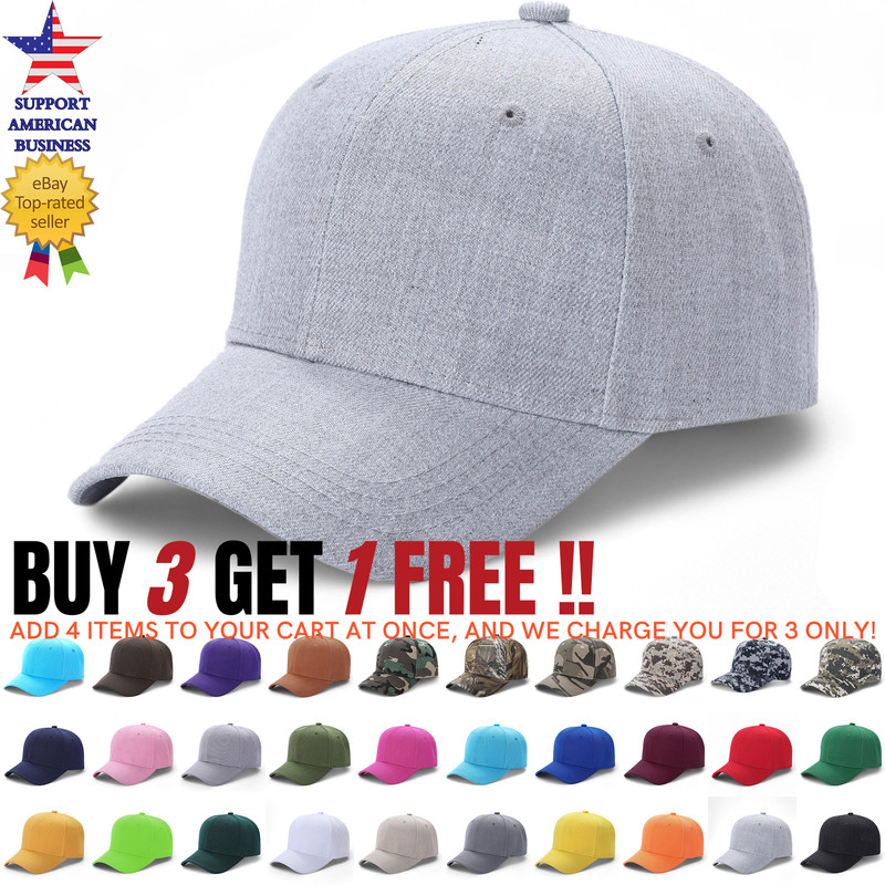 baseball cap polo style visor velcro adjustable solid mens hats