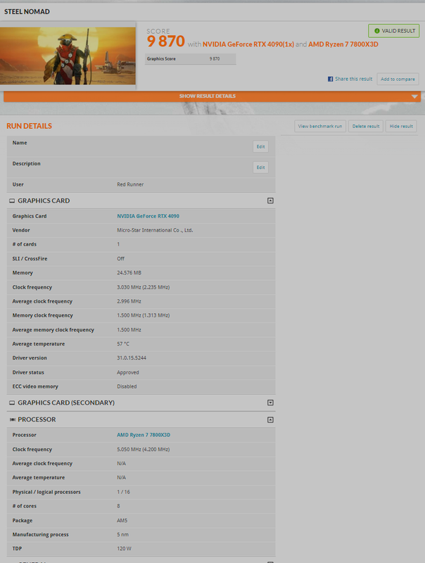NVIDIA GeForce RTX 4090 video card benchmark result - AMD Ryzen 7 7800X3D,Micro-Star International C