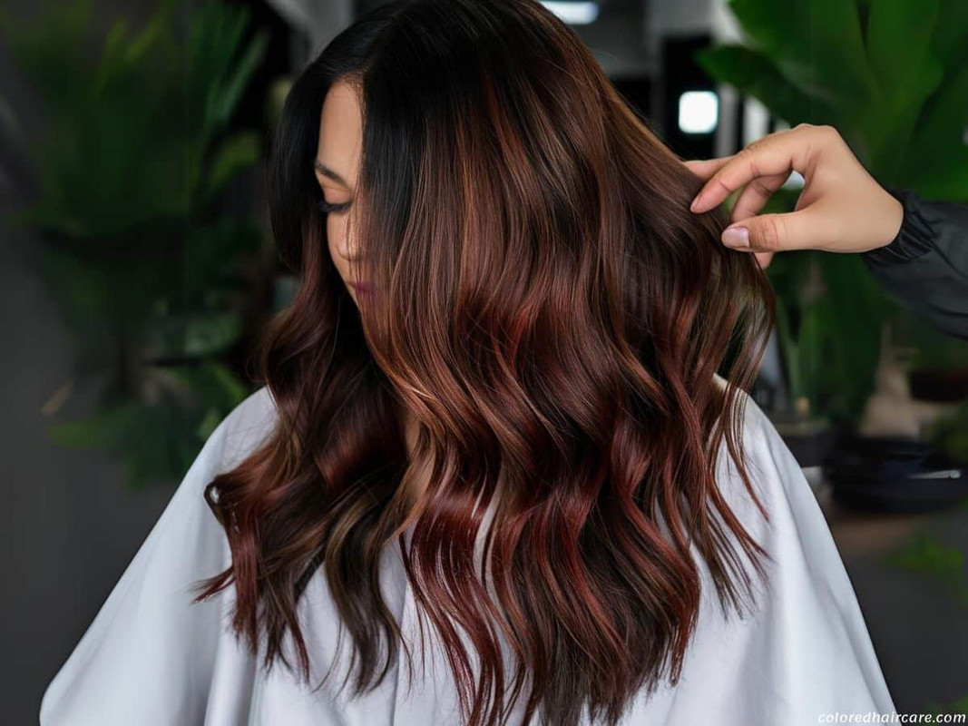 Hair colour dark chocolate brown