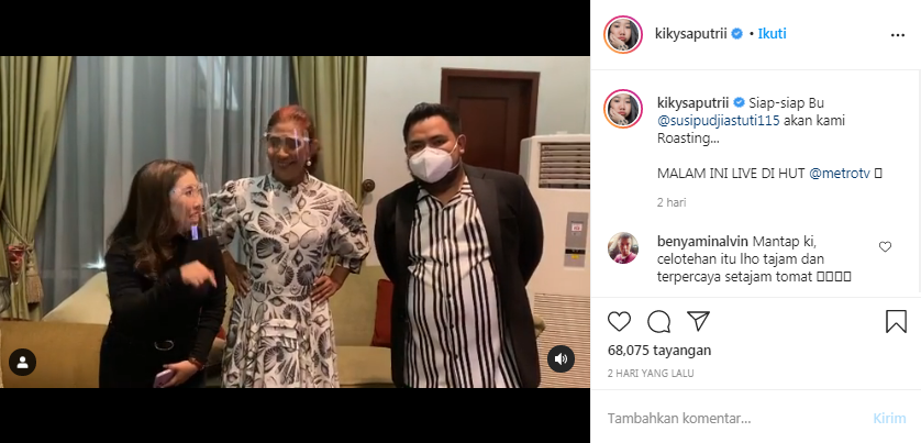 Kiky Saputri, Susi Pudjiastuti, dan Rigen