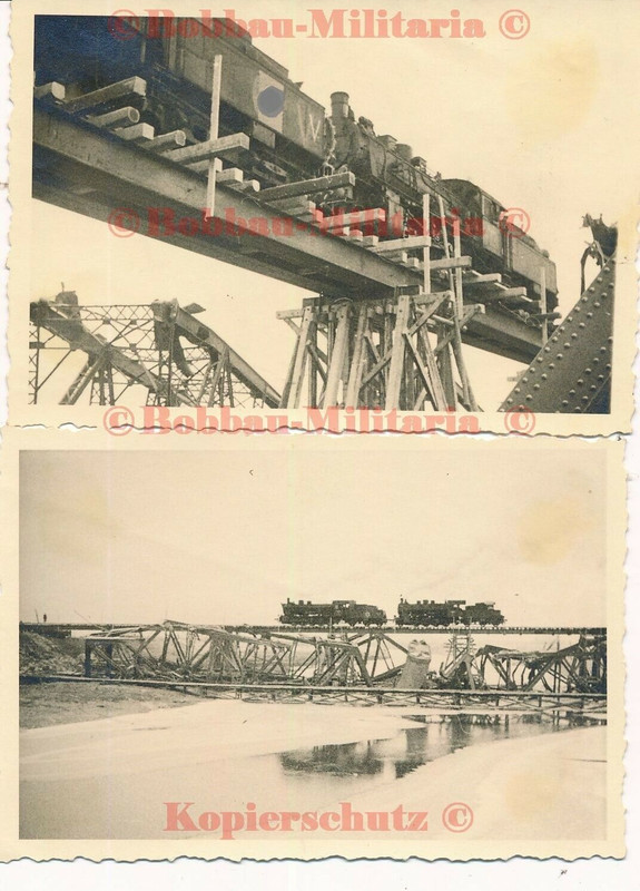 Ukraine Wassilkowka Woltschja Eisenbahn Brücke Belastung Dampflokomotive LOK