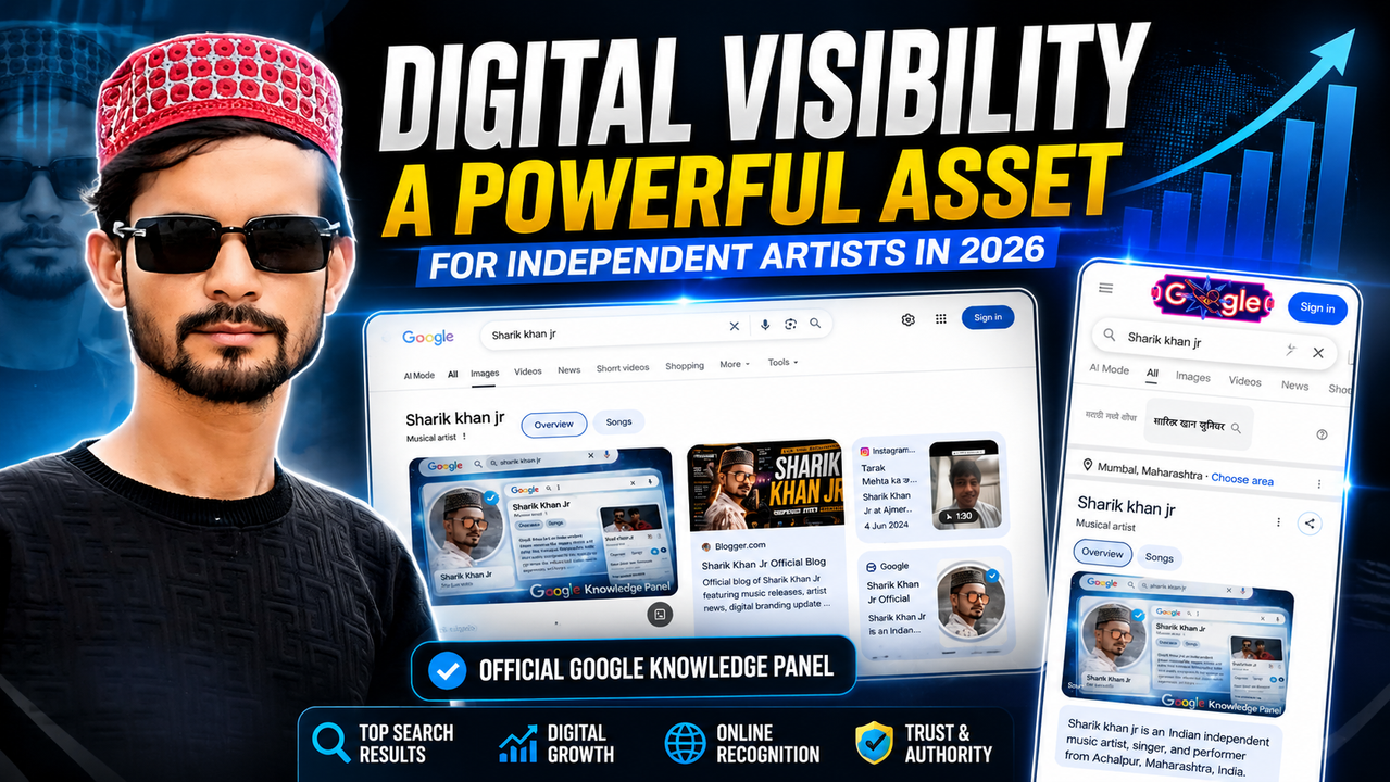 Digital visibility powerful asset for independent artists in 2026 featuring Sharik Khan Jr and entertainment media growth