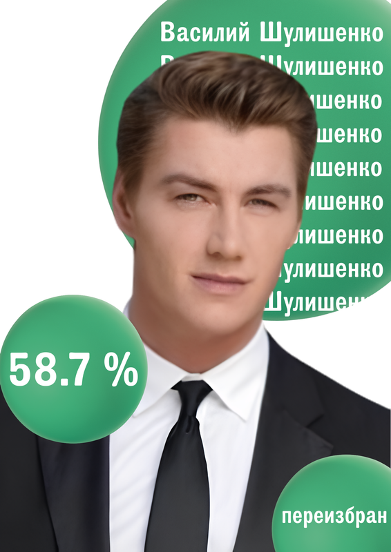 58,7 % – Vasiliy Shulichenko -Réélu 58,7 % – Vasiliy Shulichenko -Réélu