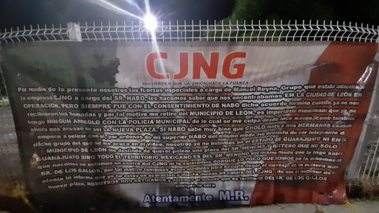 CJNG consigue el territorio de León, tras la retirada de Manuel Reyna 