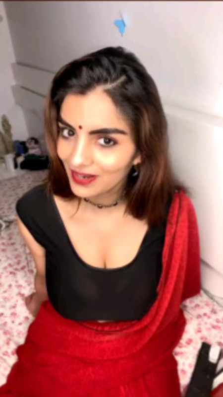 AJ Black red saree 54
