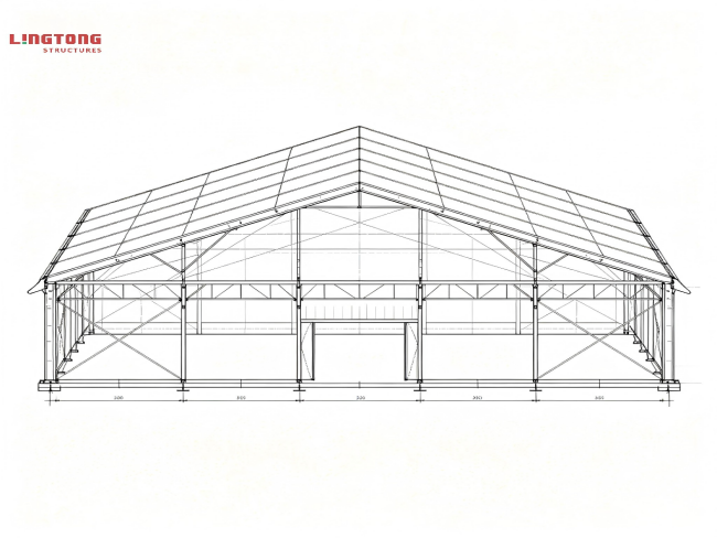 Lingtong warehousing tent optional accessory - lighting system