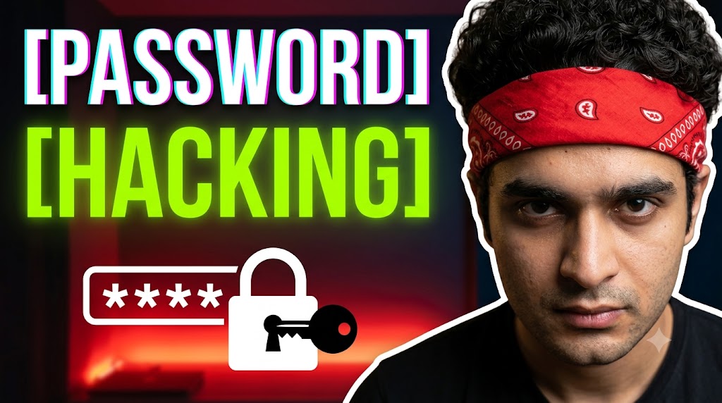AI-generated example result for the youtube-thumbnail prompt: Password Hacking Thumbnail – Cybersecurity Tech Tutorial Design AI YouTube Thumbnail Prompt