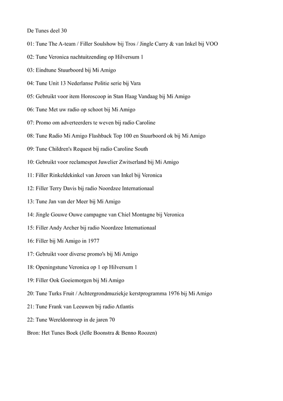 tunes deel 30