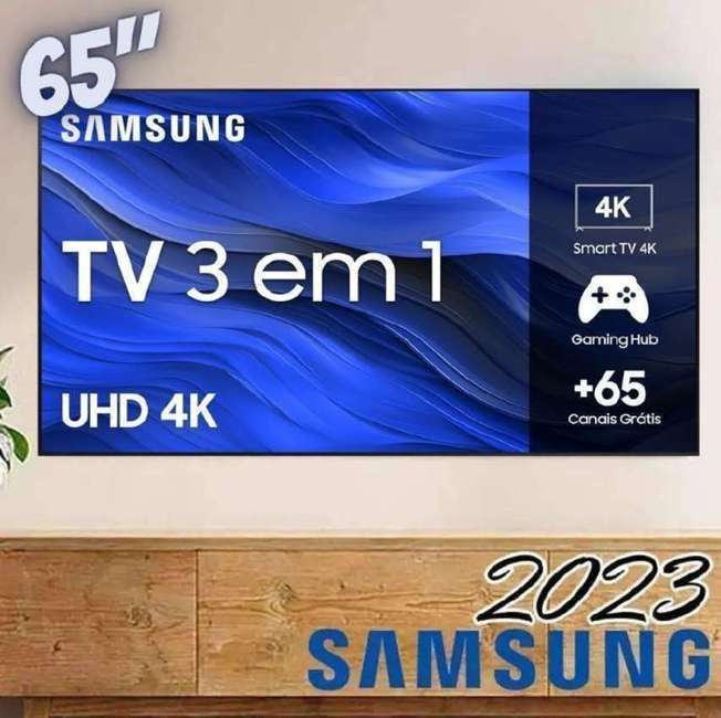 Smart Tv Samsung 65 Uhd 4k 65cu7700 2023 Crystal 4k