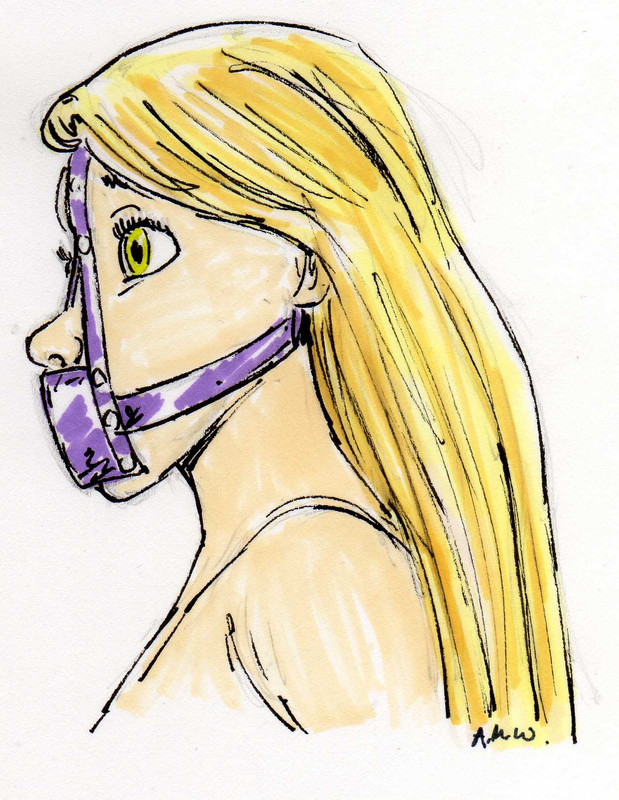 gagged blond