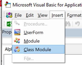 Visual-Class-Menu