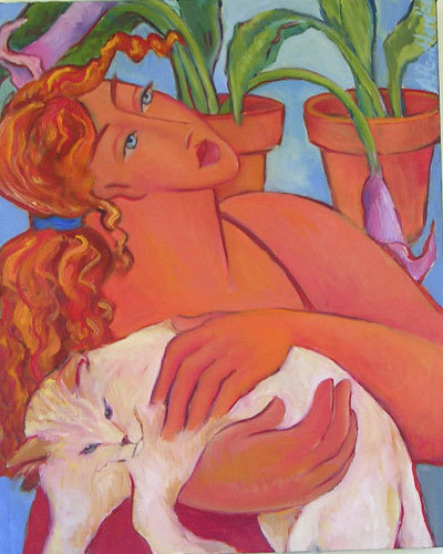 4-Woman-and-White-Cat