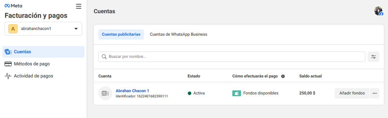Presupuesto de campañas de Facebook
