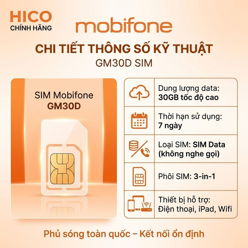 Phôi sim 3 in 1 hỗ trợ kích thước Nano Micro Standard