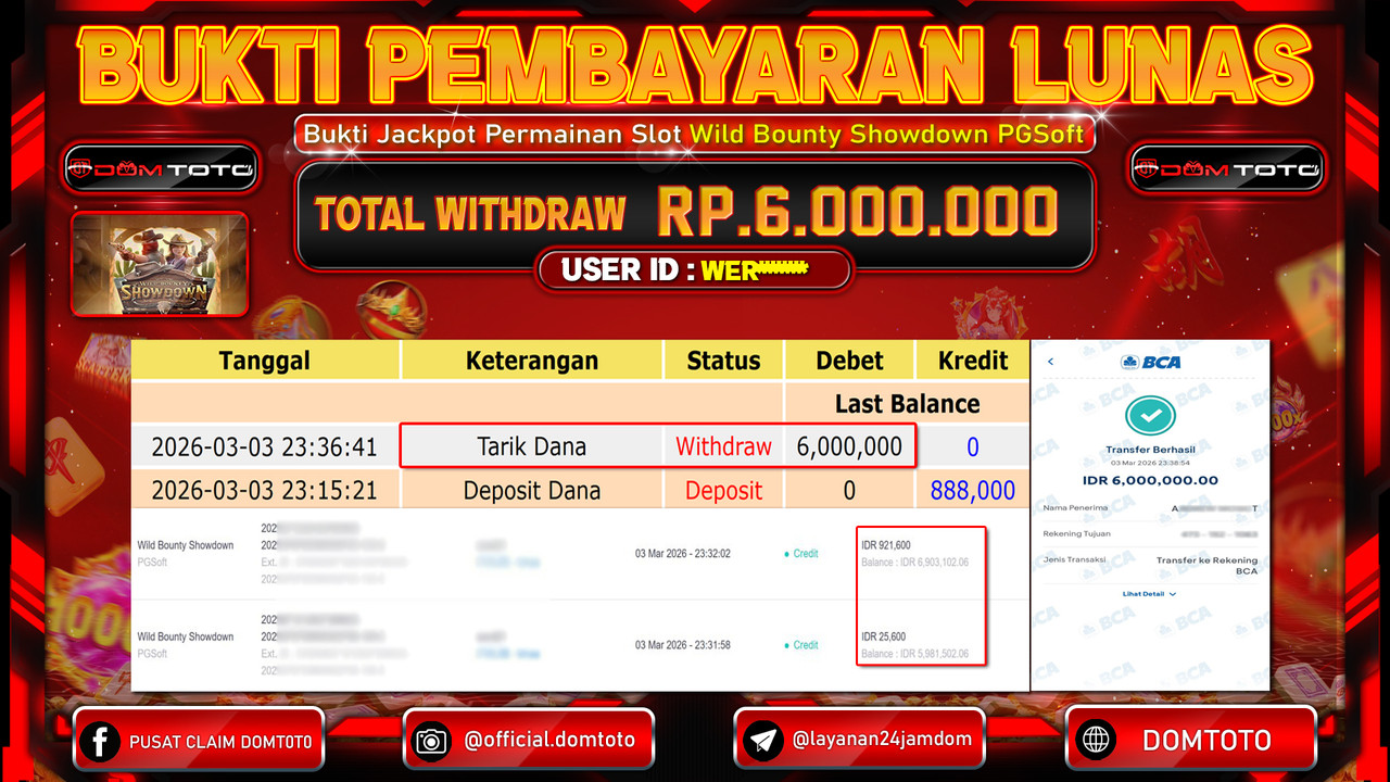 JACKPOT SLOT Wild Bounty Showdown PGSoft 03MARET 2026