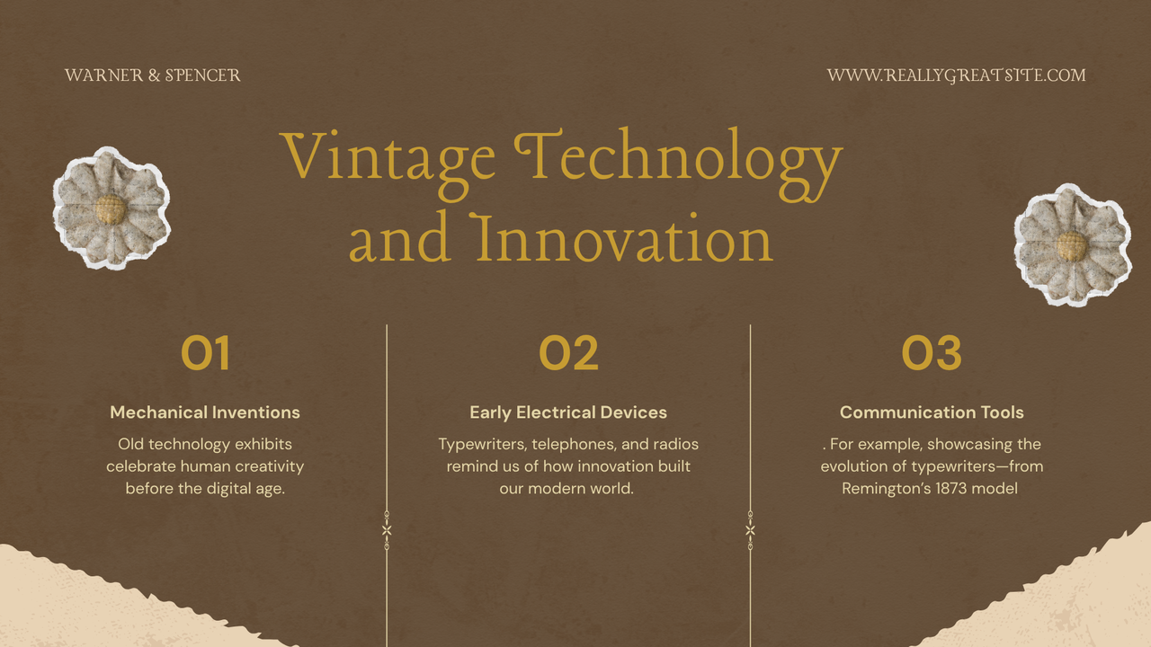 Gold Brown Vintage Museum Presentation