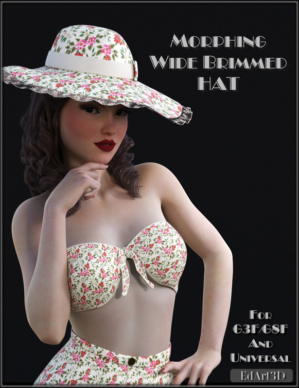 Morphing Wide Brimmed Hat for G3F/G8F and Universal Prop Morphing Wide Brimmed Hat for G3F/G8F and Universal Prop