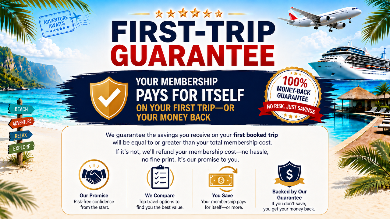 Try Our Trips first-trip membership guarantee