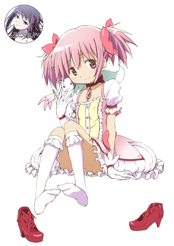madoka_kaname_render_ft__kyubey_by_chiyo_orihara_d9o64wz-fullview