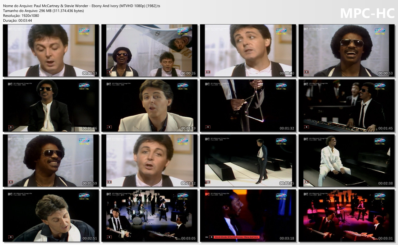 Paul McCartney & Stevie Wonder - Ebony And Ivory (MTVHD 1080p) [1982].ts