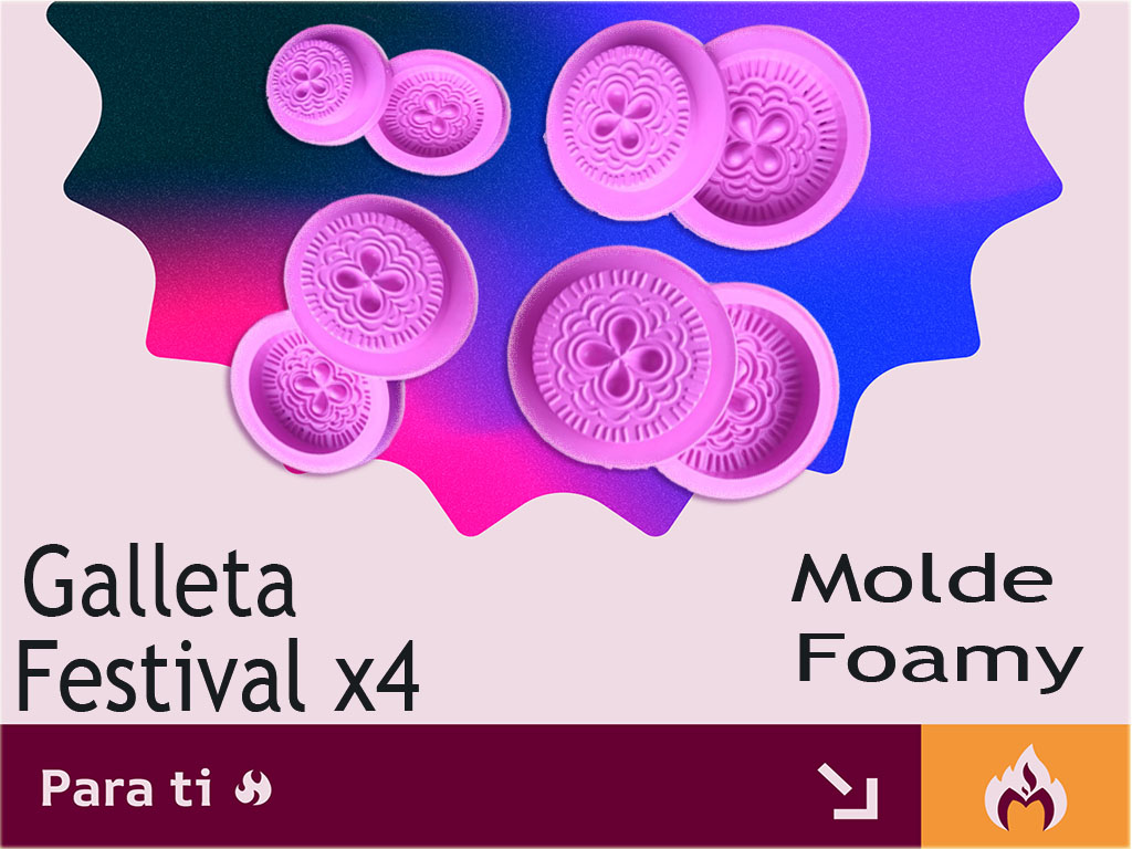 Molde para fomi galleta Festival para goma eva y pastillaje