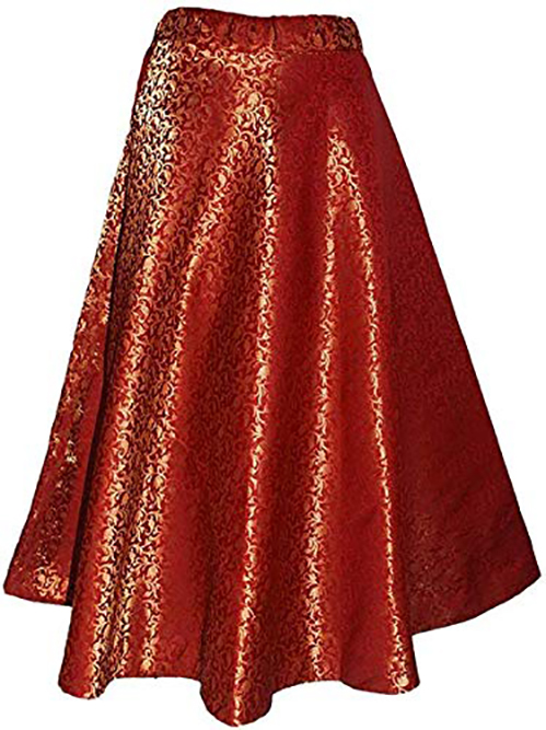 Women's Maxi Skirt Flared Bollywood Lehenga Choli Belly Dancing Skirts Partywear - Picture 28 of 47