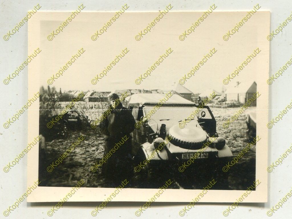 Foto, 18. Panzer-Division, VW Typ 82 Kübelwagen in Karatschew, R