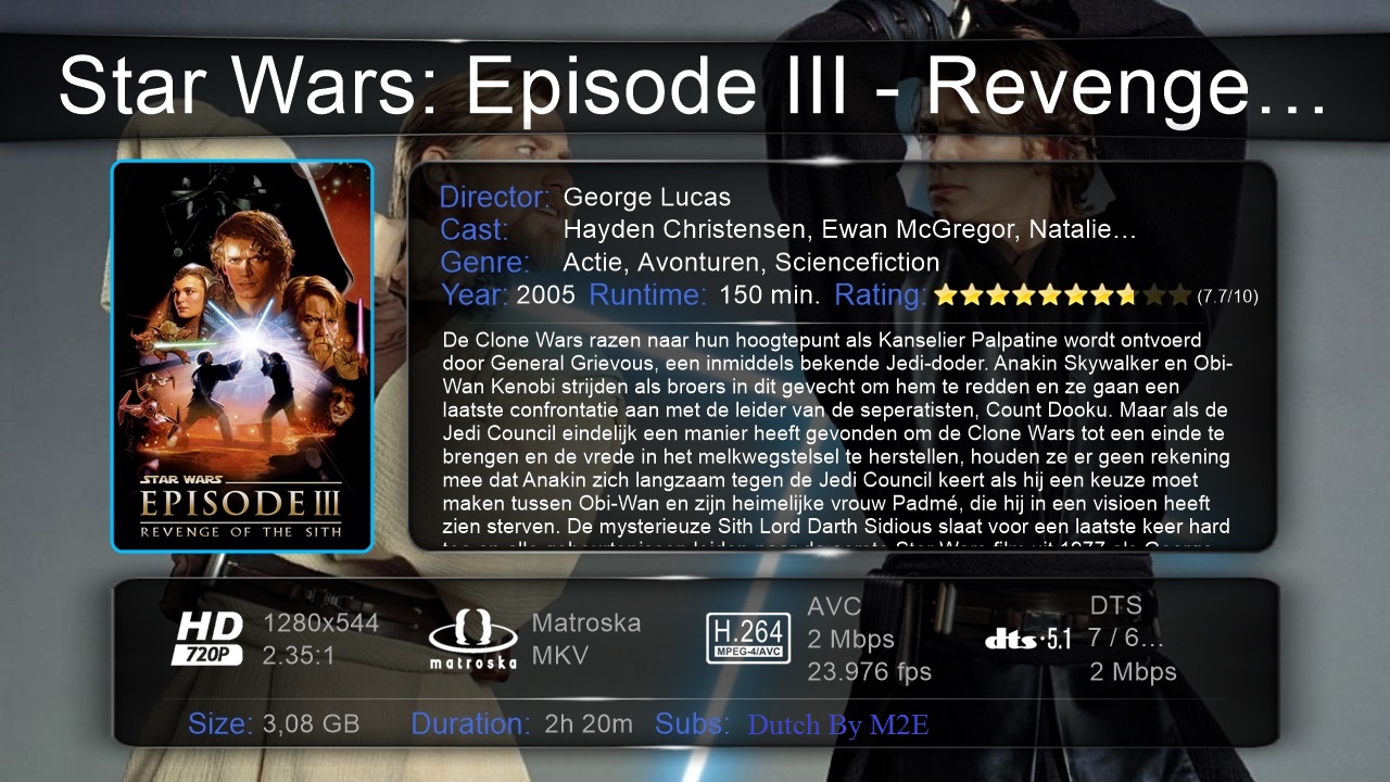 Star Wars III Revenge of the Sith (2005) 720p DTS