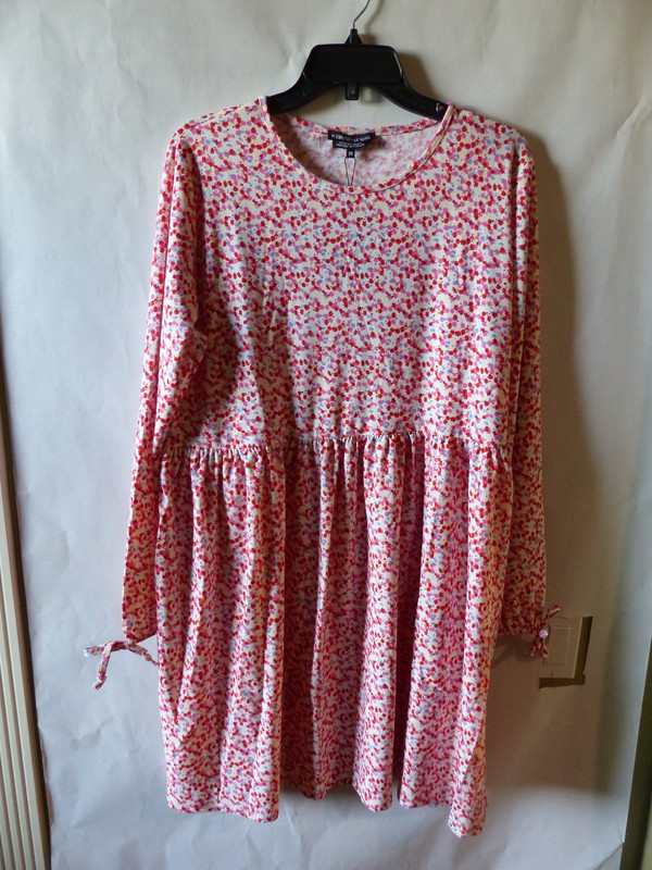 WEDNESDAYS GIRL LONG SLEEVE SMOCK DRESS IN 90'S FLORAL US WMNS SIZE 14